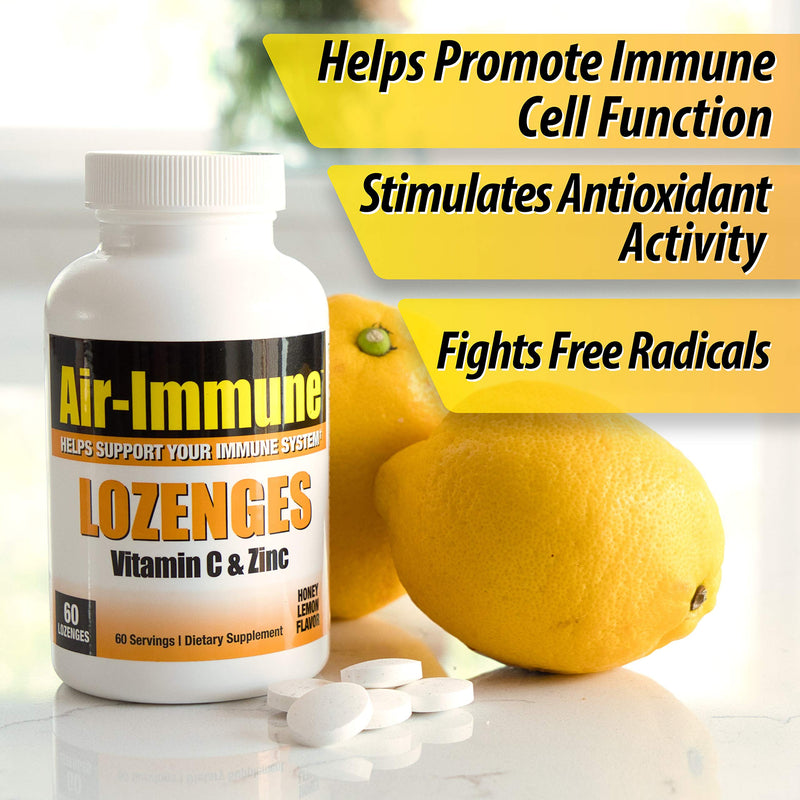 Logenges with Vitamin C and Zinc, Supports Immune System, Potent Antioxidants, 60 Lozenges, 60 Servings