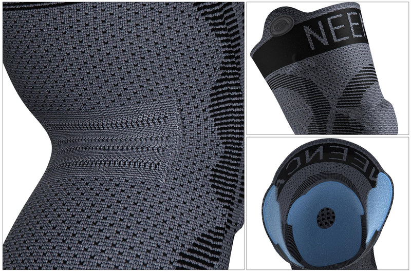 NEENCA Kids Knee Brace Sleeve, Youth Knee Compression Sleeve for Children - Boys & Girls. Child Knee Support with Patella Gel Pad & Side Stabilizers for Knee Pain, Sports, Outdoor - FSA/HSA Approved Large Black - Single