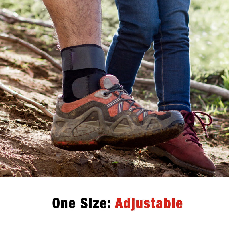 ACE Deluxe Ankle Stabilizer, Adjustable, Black, 1/Pack 1 Count (Pack of 1) - BeesActive Australia