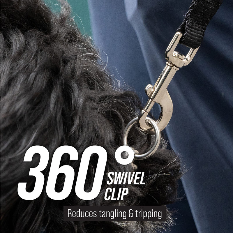 Leashboss Extra Long Dog Leash - Long Lead Leash for Dog Training - Recall Leash for Dogs Outside 20 Foot Black - BeesActive Australia