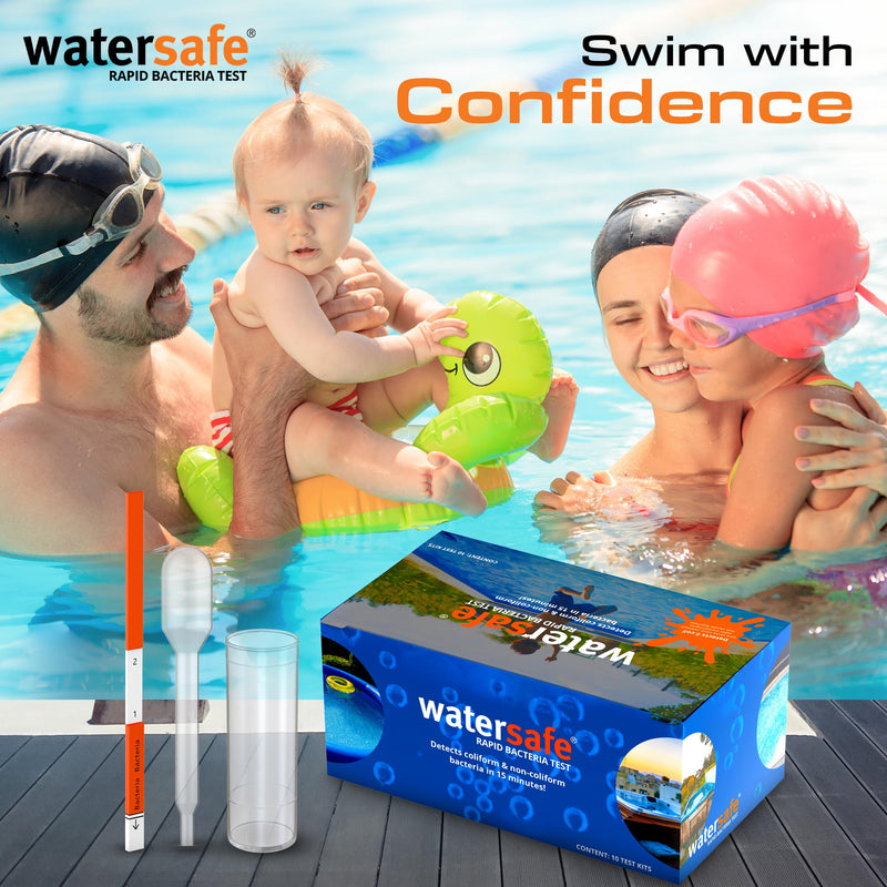 Watersafe Pool and Spa Rapid Bacteria Test, Test Strips to Detect Down to 1 Bacteria/μL in 15 Minutes, Including E. coli and Salmonella, Single Test - BeesActive Australia