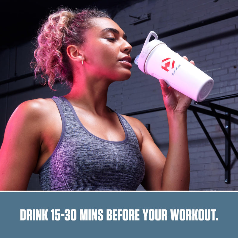 Dymatize Energyze Pre Workout Powder for Men and Women, Strawberry Lemonade Flavor, 150mg Caffeine, 5g BCAAs, Performance Blend of L-Theanine, L-Tyrosine, L-Citrulline, No Sugar, 30 Servings 14.1 Ounce (Pack of 1) - BeesActive Australia