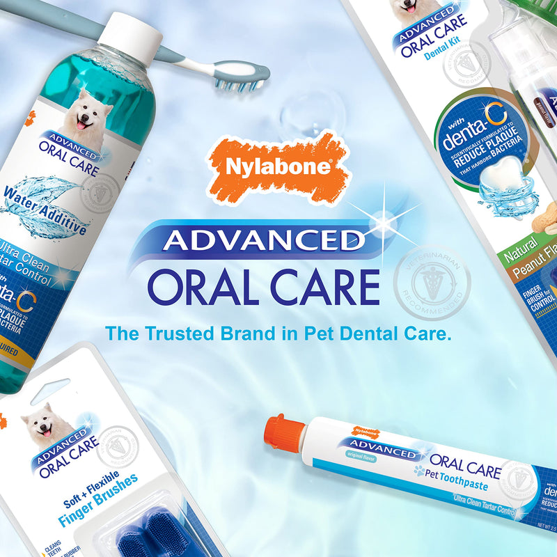 Nylabone Advanced Oral Care Dog Water Additive for Dental Care - Liquid Tartar Remover - Dog Breath Freshener & Teeth-Cleaning Liquid (16 oz.) 16 oz. (Pack of 1) - BeesActive Australia