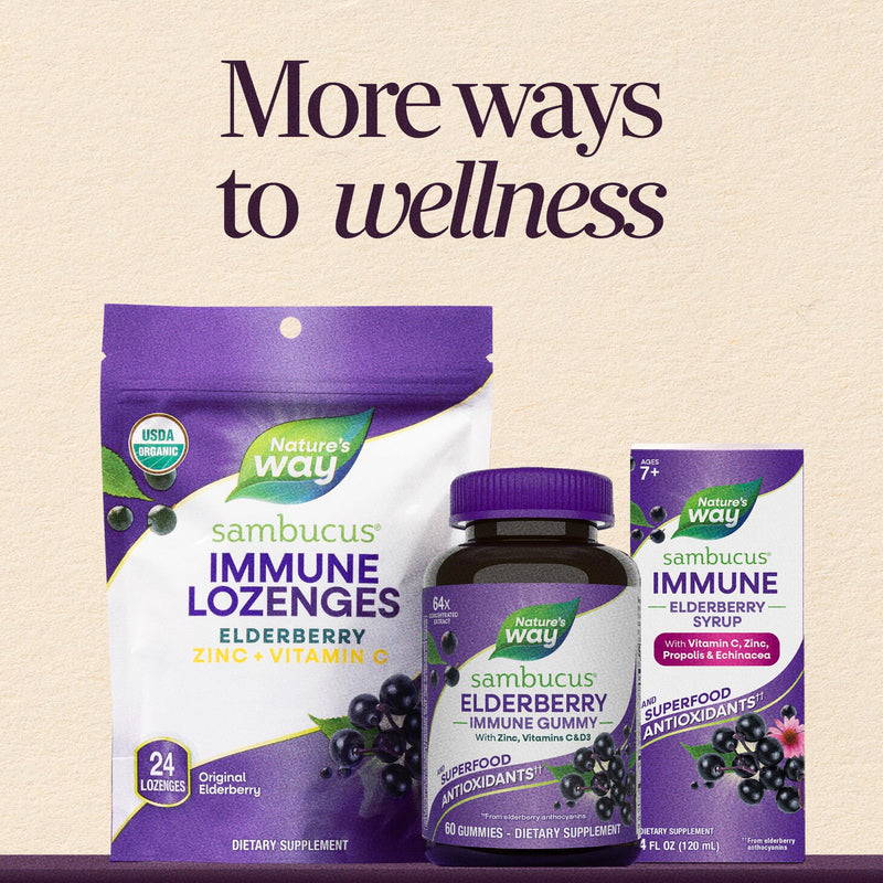 Nature's Way Sambucus Ultra Immune Juicy Burst Chews*, Berry, 30 ct | Immune Support Chews with Extra-Strength Formula(1)*, Elderberry Chews with Vitamin D3, Vitamin C & Zinc, Elderberry Extract