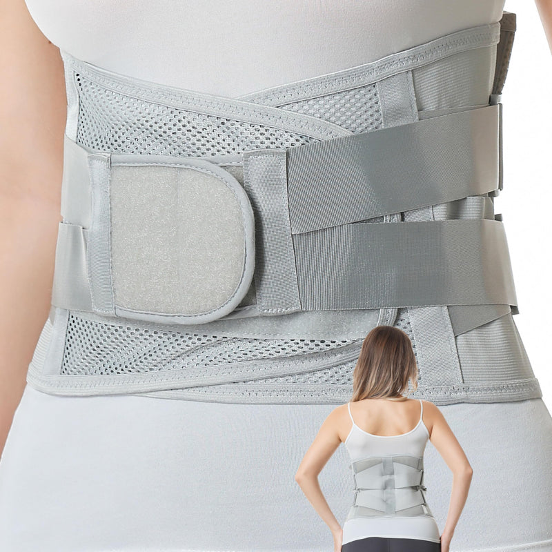NeoTech Care Lower Back Brace for Women or Men, Lumbar Back Support Belt (Black, Size XL) Black