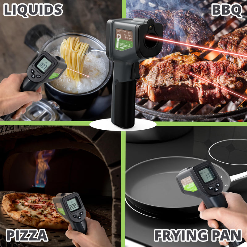 Oliver's Kitchen® Infrared Thermometer - User-Friendly - Measure Temperature with Precision - Perfect for Pizza Ovens - Ergonomic Grip - Batteries Included