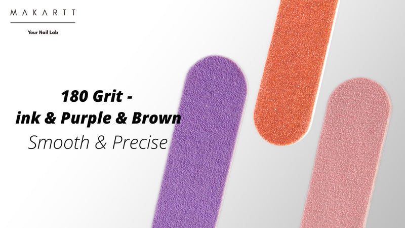 Makartt Mini Nail Files 100/180 Grit - 100PCS Disposable Emery Boards 100/180 Grit-100pcs Multicolor