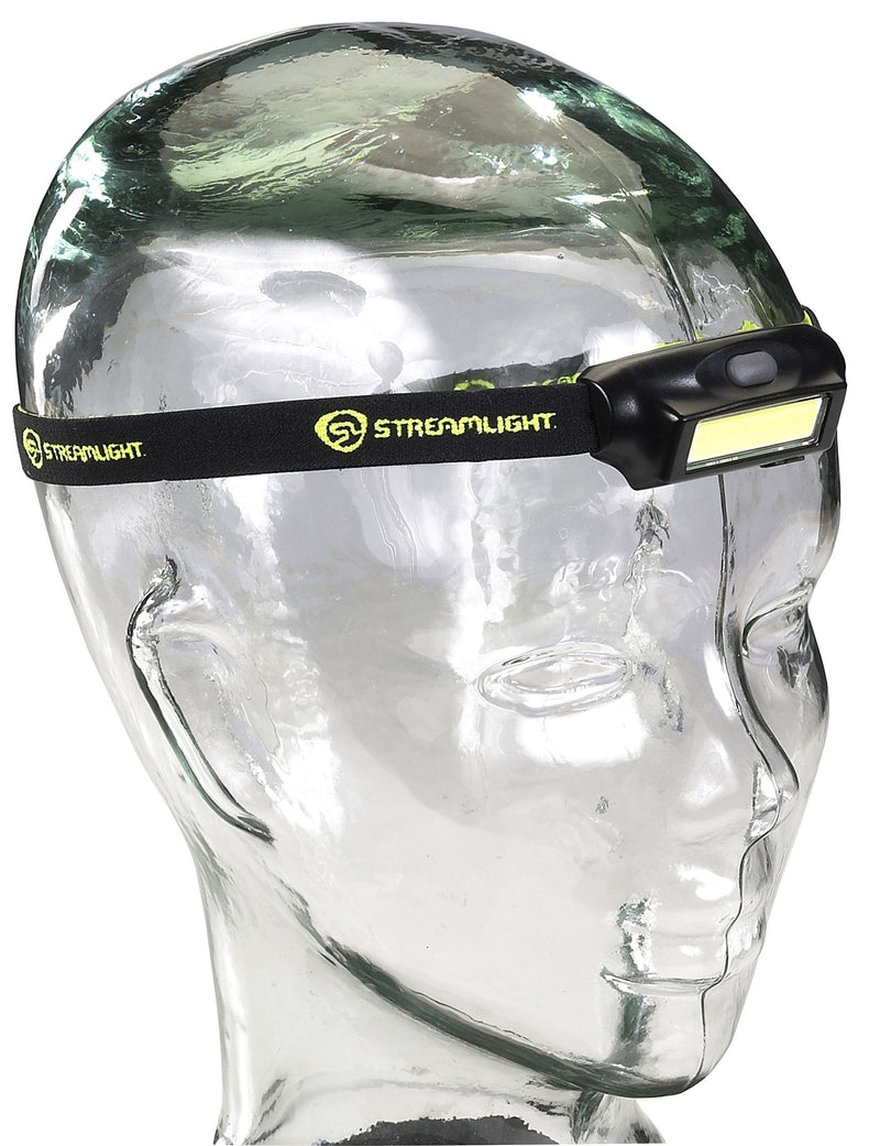 Streamlight 61702 Bandit 180-Lumen USB Rechargeable LED Headlamp with Elastic Head Strap, Clip, and USB Cable, Black