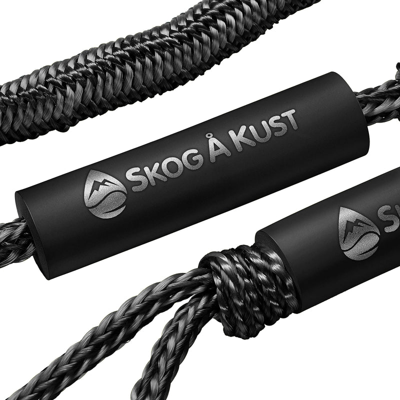 Skog Å Kust Premium PWC Bungee Dock Lines 2-Pack: 4 & 6 Foot Lengths Black - BeesActive Australia