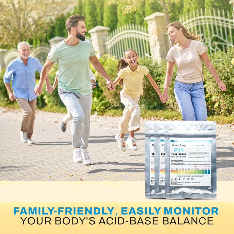 One Step pH Test Strips for Urine & Saliva Testing (4.5-9.0), 100 pH Strips, Test Alkaline & Acid Levels in The Body, Body pH Test Kit, Highly Accurate Results in Seconds, Home Health Tests - BeesActive Australia
