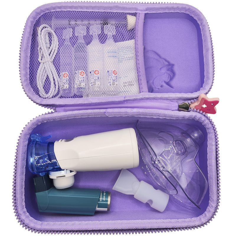 – Unicorn Kids Inhaler & Spacer Semi-Rigid EVA Case – Protective Asthma Travel Bag for Inhalers, Chambers & Portable Nebulizers – Washable Organizer - (Only the Case) - BeesActive Australia