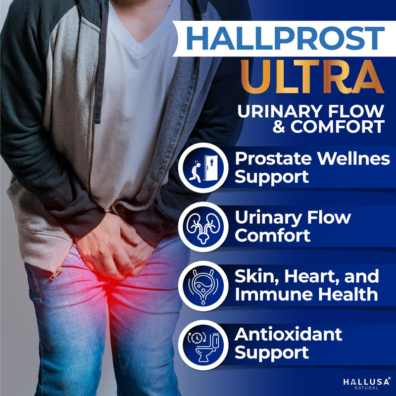 2-Pack Hallprost Ultra Prostate Health Supplement 120 Count | Saw Palmetto Blend 810mg for Urinary Tract & Bladder Support with Lycopene, Pygeum, Pumpkin Seed, Zinc & Vitamin E