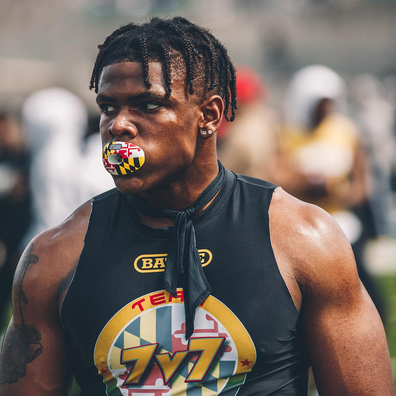Battle Sports Oxygen Football Mouthguard - Football Mouth Guard with Strap, Superior Airflow & Better Performance, Maximum Breathability, Works with Braces - Maryland - BeesActive Australia