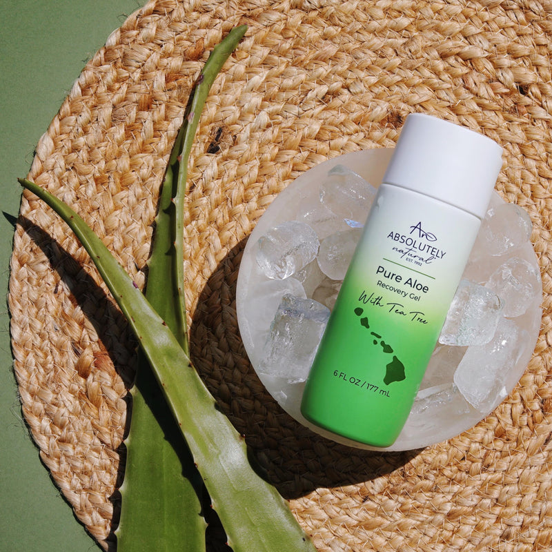 Absolutely Natural - 100% Pure Aloe Vera Cooling Gel - Lotion for Sunburn Relief & Rashes - Premium Sun Care with Vitamin E, Eucalyptus - 6 oz - BeesActive Australia