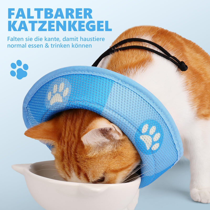 Cat Neck Collar Adjustable, Cat Recovery Collar, Prevents Licking Wounds, Pointed Protective Collar for Cats and Puppies (M) - BeesActive Australia