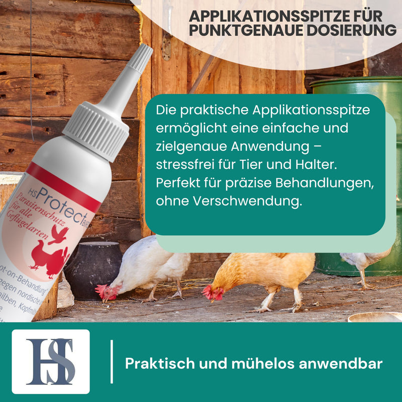 HS Spot on Bird – Care product for birds and poultry to prevent red bird mites, Nordic poultry mites, featherlings, calcareous legs etc. – 100 ml - BeesActive Australia