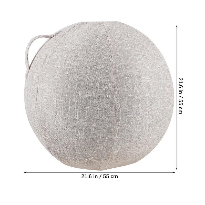 Veemoon Yoga Ball Covers Balance Ball Covers Stability Projector for Office Home Gym Without Yoga 55cm Beige