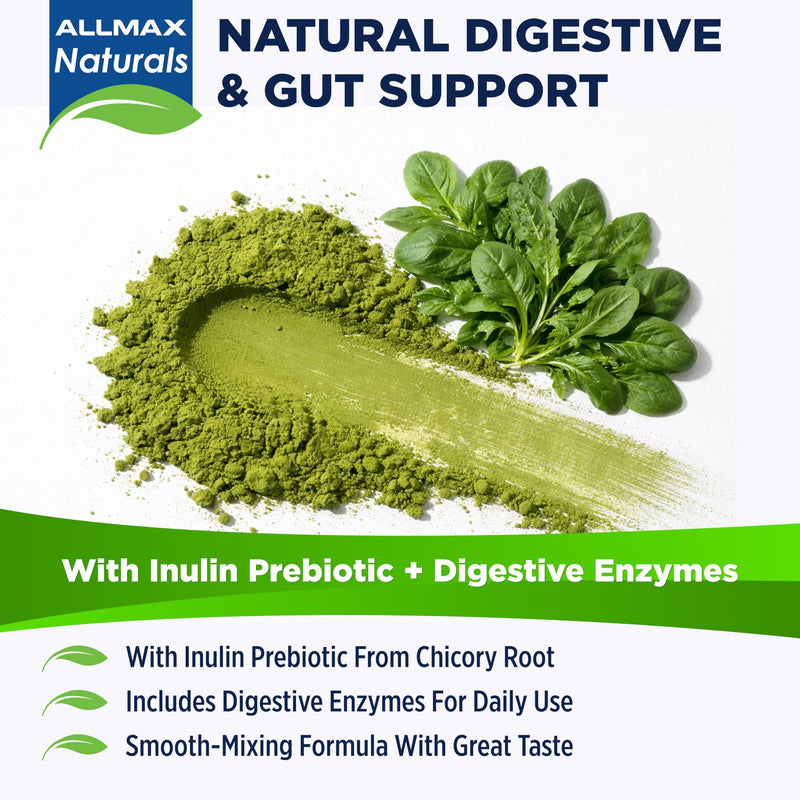 ALLMAX CytoGreens Super Greens Powder, Acai Berry Green Tea, 30 Servings | Supports Daily Wellness, Promotes Digestive Health, Superfood Greens Blend, Digestive Enzymes, Vegan