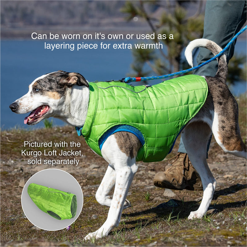 Kurgo Core Dog Sweater, Knit Dog Sweater with Fleece Lining, Cold Weather Pet Jacket, Zipper Opening for Harness, Adjustable Neck, Year-Round Sweater for Medium Dogs (Heather Violet, Medium) Medium (Pack of 1) Heather Violet - BeesActive Australia