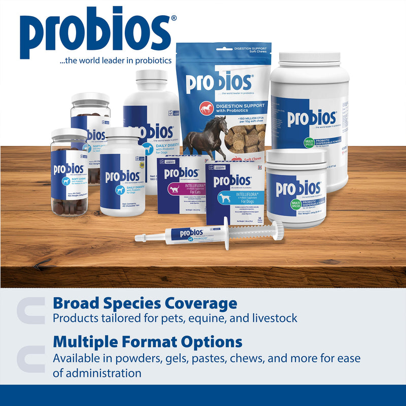 Probios Intelliflora for Dogs, Daily Probiotic Powder with Prebiotics, 200 Million CFU/g, Supports Gut Health Digestion and Immune Health, Chicken Liver, 30 Sachets (Pack of 2) 30 Count (Pack of 2)