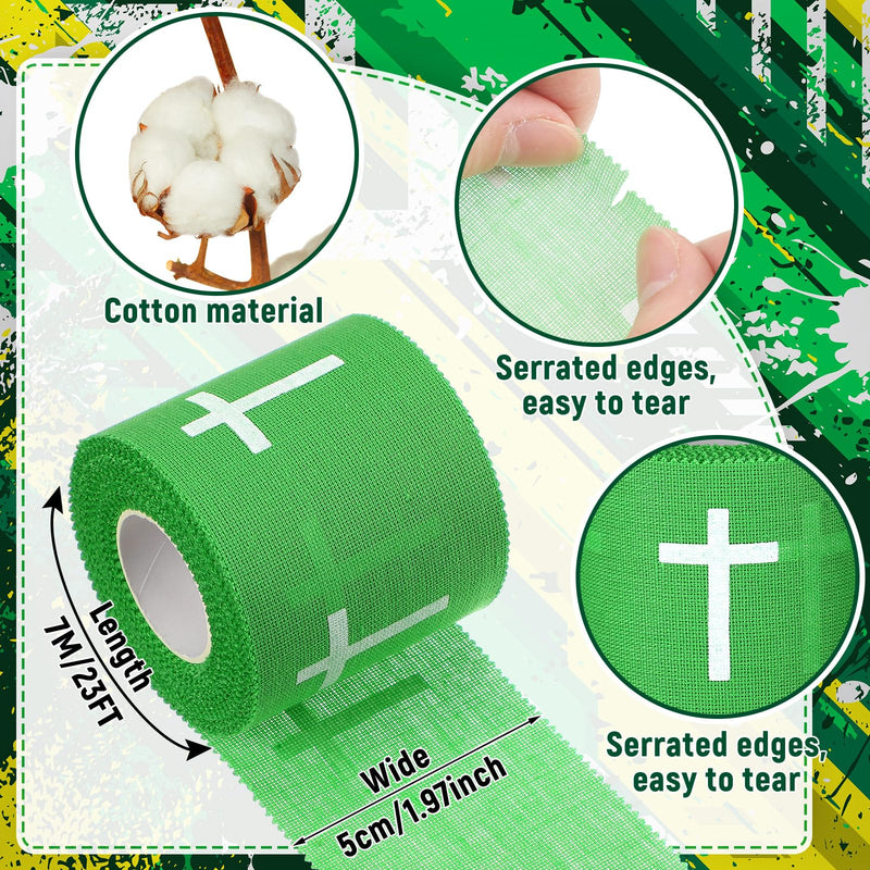 Geiserailie 6 Pcs Easter Gift Cross Tape Christian Sports Athletic Tape Religion Wrist Wrap for Soccer Football Baseball Boxing Hockey Bible Verse Jesus Easter Gift for Christian Church Group - BeesActive Australia