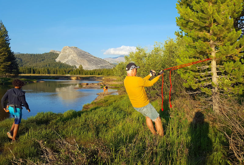 RT-17 Rope Bodyweight Suspension Fitness Trainer (Red) - for Indoors and Outdoors - for All Ages and Fitness Levels- Made in the USA!