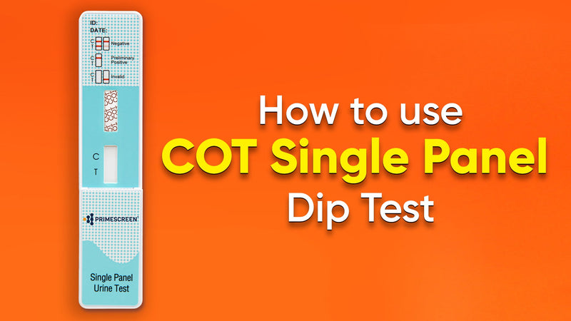 Prime Screen [25 Pack] Nicotine Tobacco Cotinine Urine Test Kit - Urine Dip Card Testing Cotinine from Smoking - WCOT-114 25 Pack Standard