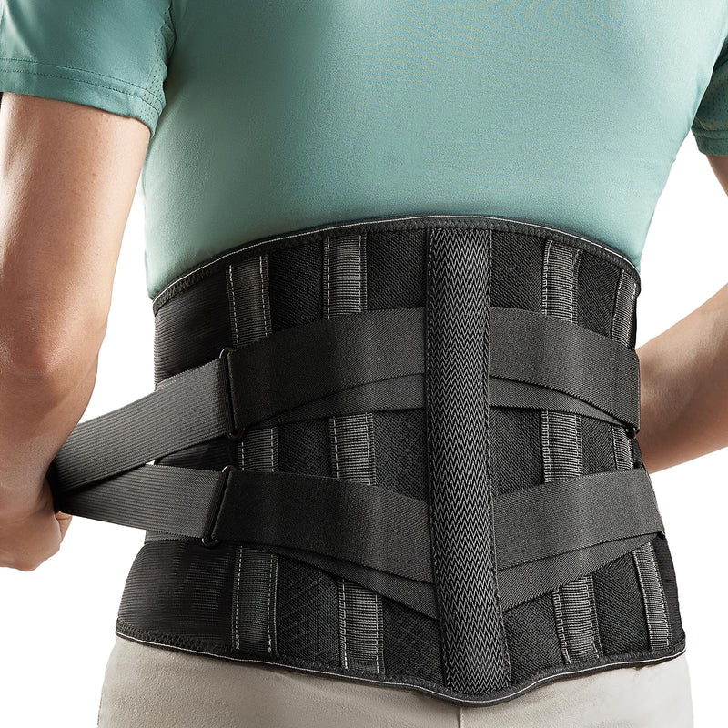 Back Brace for Lower Back Pain Relief Men Women, Immediate Relief from Sciatica, Herniated Disc, Scoliosis, Breathable Back Support Brace with 3D Lumbar Support Pad for Home & Lifting At Work Medium Black - BeesActive Australia