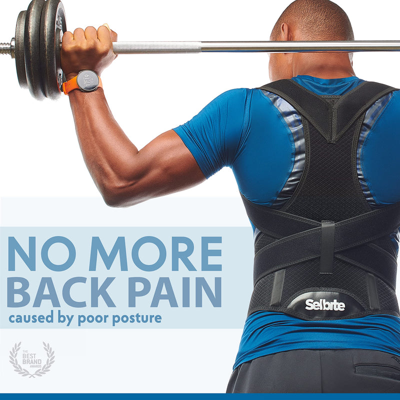 Selbite Posture Corrector for Men and Women - Back Brace for Upper and Lower Body Support - Adjustable Straightener with Pain Relief and Muscle Memory (Large) Large (Waist 38”-44”) - BeesActive Australia