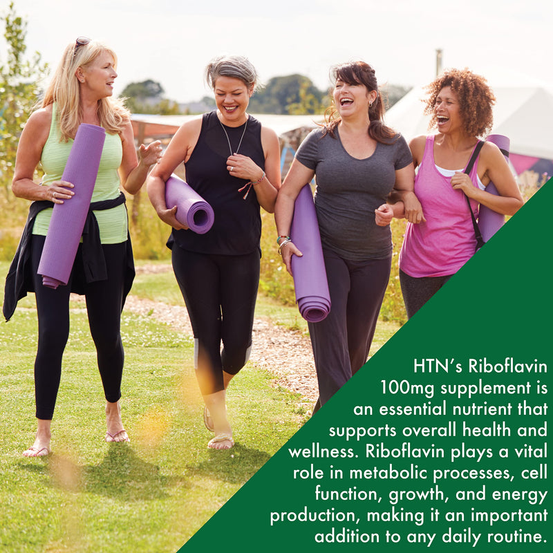 Health Thru Nutrition Riboflavin 100mg Vitamin B2 100 Vegecaps | Riboflavin Supplement | Supports Healthy Energy Metabolic Function & Nervous System, 3rd Party Tested, Non-GMO Hypoallergenic