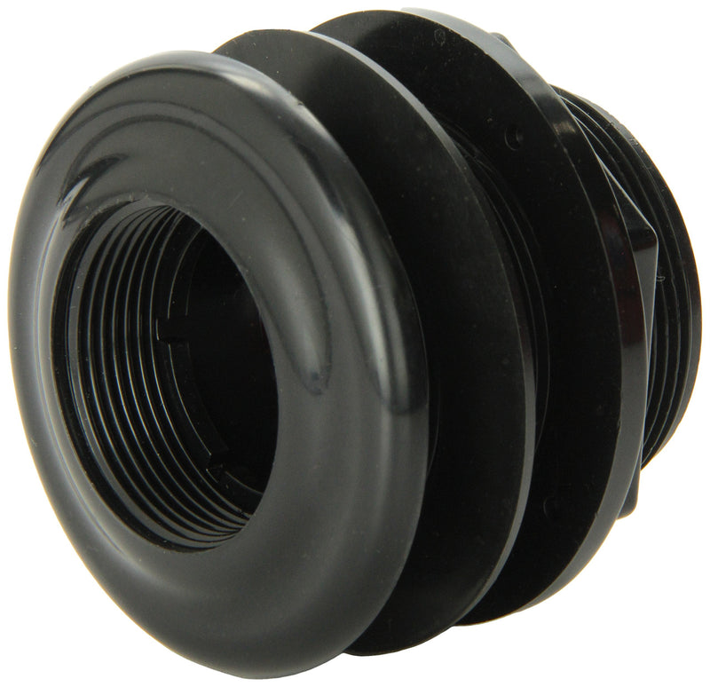 Lifegard Aquatics Standard Threaded Bulkhead Kit for Fish Aquariums – High-Impact Resistant PVC – Includes Bulkhead Fitting, Gasket, Lock Nut – Jet Black – 1-1/2 Inch 1.5" - BeesActive Australia