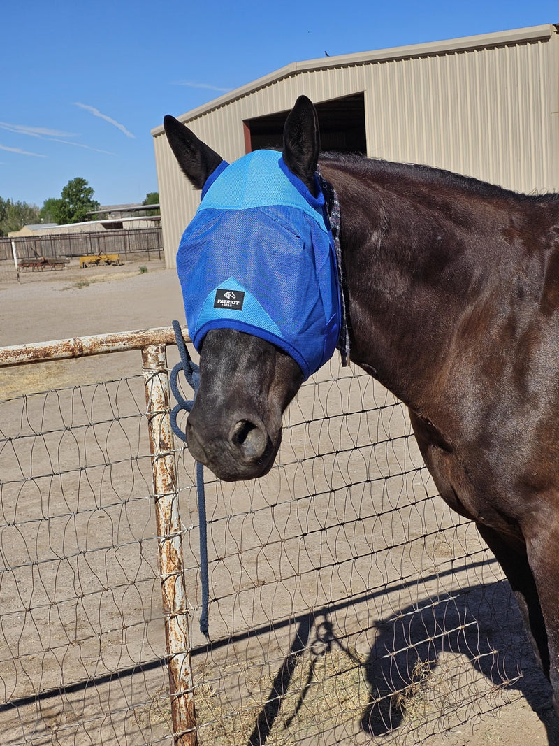 Patriot Horse Fly Mask Blue - BeesActive Australia
