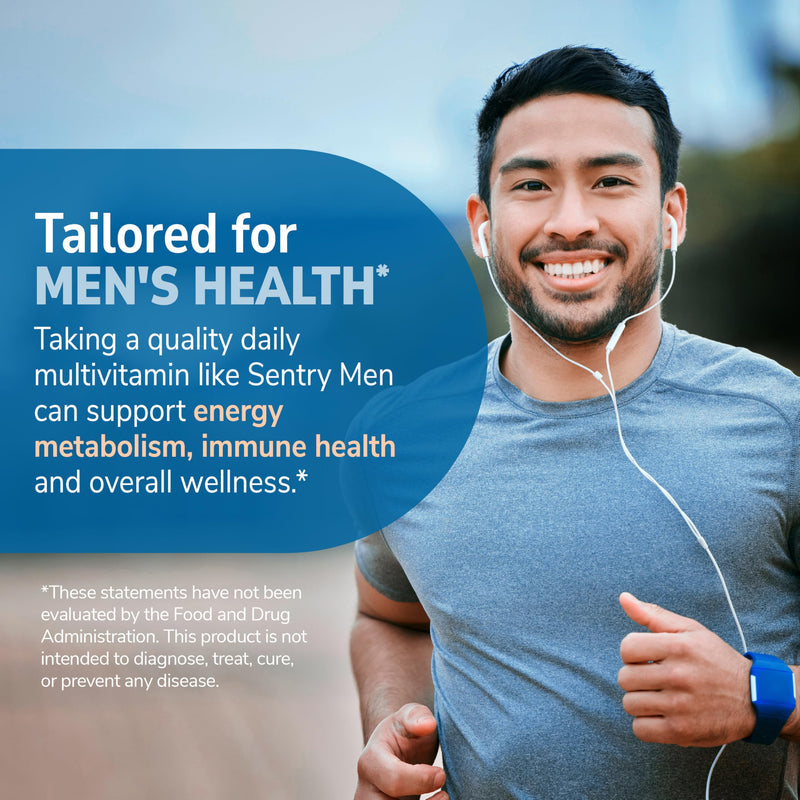21st Century Sentry Men Multivitamin Tablets, Daily Support, 120 Count | Complete Daily Multivitamin & Multimineral, Compare VS. Centrum® Men, Men for Energy, Immunity & Metabolism Support