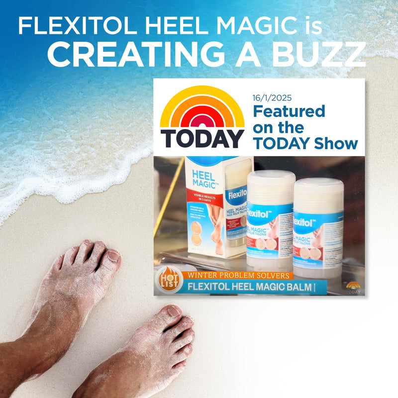 Flexitol Heel Magic Stick, Cracked Heel Cream & Foot Balm, Urea-Based Moisturizing Stick with Shea Butter & Vitamin E, 2.5 oz 2.5 Fl Oz (Pack of 1)