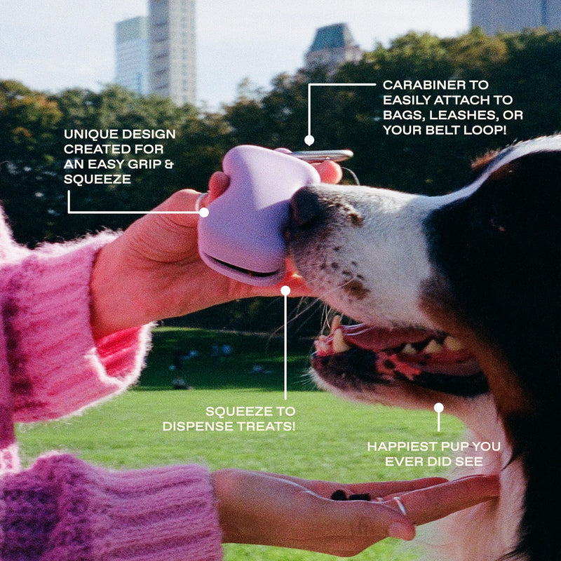 Springer Dog Treat Pouch for Effort-Free Squeeze Dispensing - Easy-fill, Food-Grade Silicone Treat Pouches for Pet Training - Includes Carabiner-Black Black - BeesActive Australia