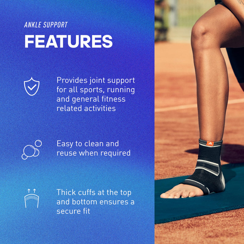 Adidas Knitted Support Sleeve, Ergonomic Compression Sleeve Ankle Support Large - BeesActive Australia