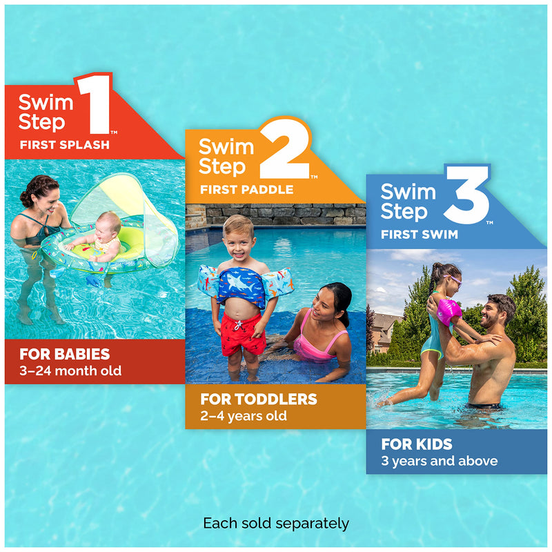 SwimWays Swim Vest, Learn to Swim Personal Flotation Device for Swim Training, Pool Floats & Swimming Pool Accessories for Kids 2-4 Years, Shark - BeesActive Australia