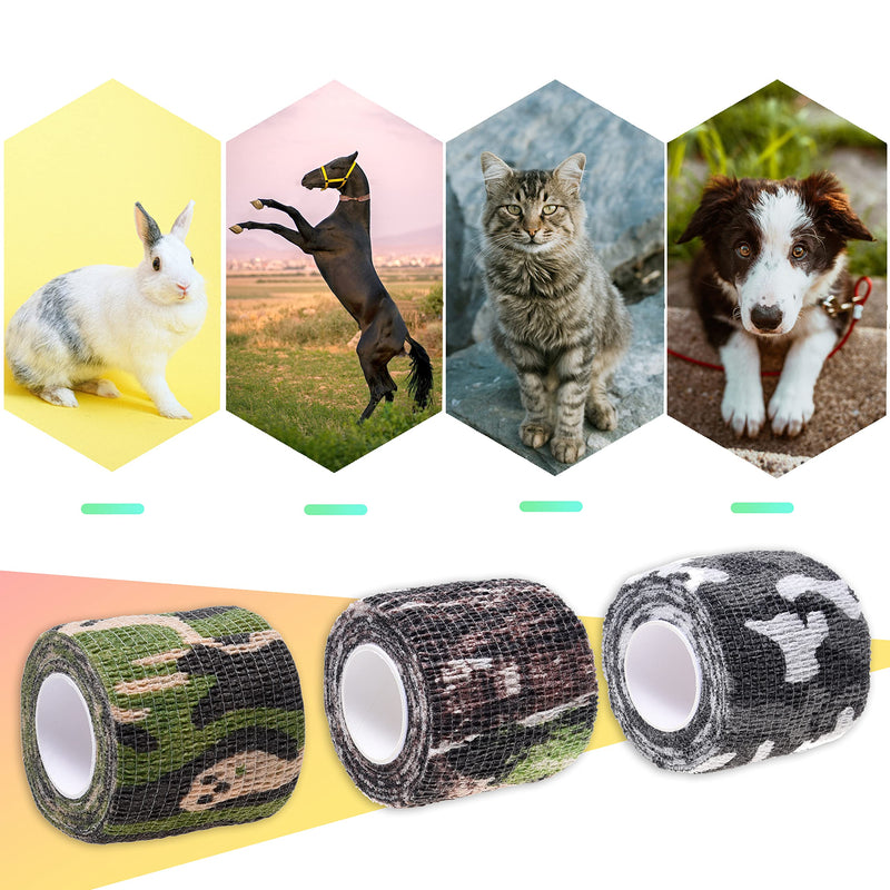 Eco-Fused Self-Adhesive Bandage - Injury Bandage for Pets, Dogs, Cats, Horses - Pack of 6 - Dog Bandages for Legs - Prevents Licking - Does Not Stick to Hair - BeesActive Australia