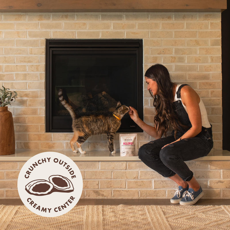 Rocco & Roxie Allergy Relief for Cats, Cat Supplements & Vitamins, Probiotics to Support Gut Health, Fish Oil for Skin, Sneezing and Itching from Seasonal Allergies, Tart Cherry Immune System Support - PawsPlanet Australia