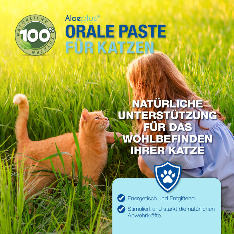 ALOEPLUS cat oral paste, 15 ml, energetic and detoxifying with organic aloe arborescens, strengthens the natural defense of older cats and puppies - BeesActive Australia