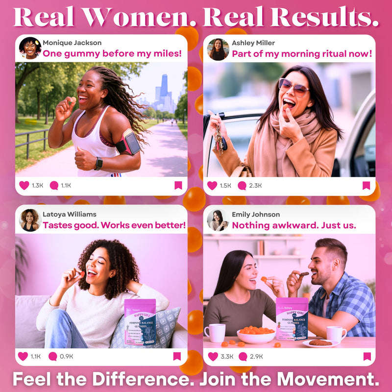 Dr. Lu Happy Girl Feminine Balance Gummies | Pineapple Gummies for Women pH Balance with Probiotics & Immune Support | Delicious & Naturally Flavored, Sugar-Free, Vegan - 60 Count