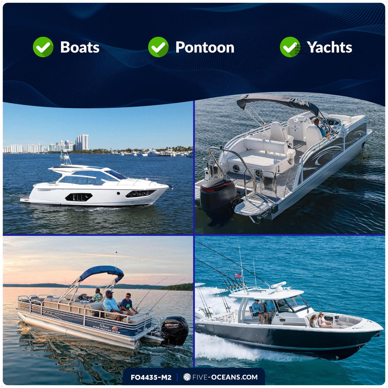 Five Oceans 2-Pack Marine Rubber Boat Dock Line Mooring Snubbers for 13/16" to 7/8" Rope, EPDM Rubber, Mooring Anchor Snubber for Boats, Pontoons, Yachts - FO4435-M2 13/16 to 7/8" Rope Dia. (Pack of 2) - BeesActive Australia