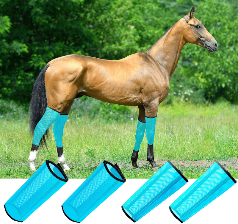 Mesh Fly Boots for Horses Set of 4, Horse Leg Guards Leg Wraps, Horse Leg Protectors - BeesActive Australia