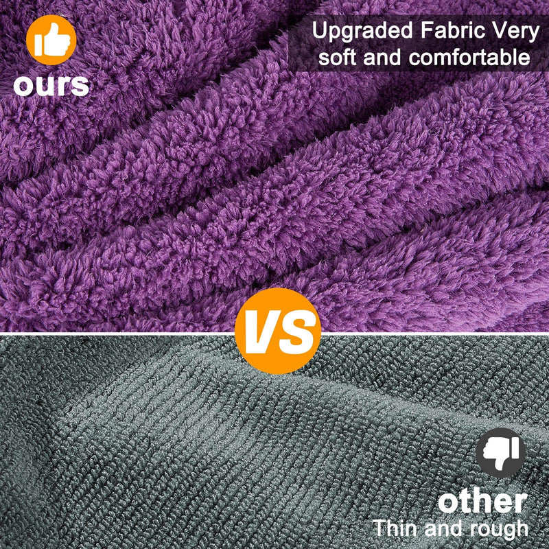 Dog Bathrobe Super Absorbent Dog Towels for Drying Dogs Large Quick Drying Dog Robes for After Bath Soft Dog Drying Towel Adjustable Dog Drying Coat to Keep Dog Warm(S-XXL) Medium Purple - BeesActive Australia