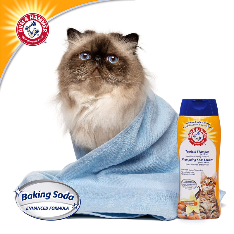 Arm & Hammer Tearless Kitten Shampoo for CatsNatural Cat Shampoo for Odor Control with Baking Soda, 20 Fl Oz Gentle Cleansing Kitten Shampoo in Sweet Almond Scent (Pack of 1) 20 Fl Oz (Pack of 1) - BeesActive Australia