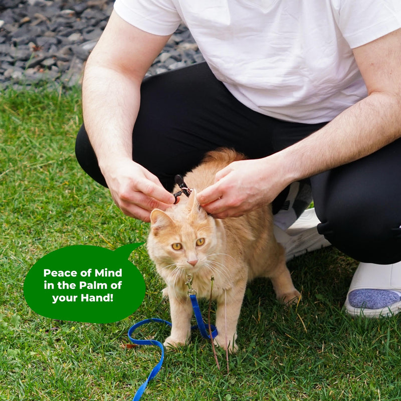 Tile Sticker Cat Collar Holder: The Smallest, Lightest, and Most Comfortable Tracking Case for Cats - Track Your Pet With iPhone Samsung Android Device - GPS For Boy Girl Kittens (Black) Black - BeesActive Australia