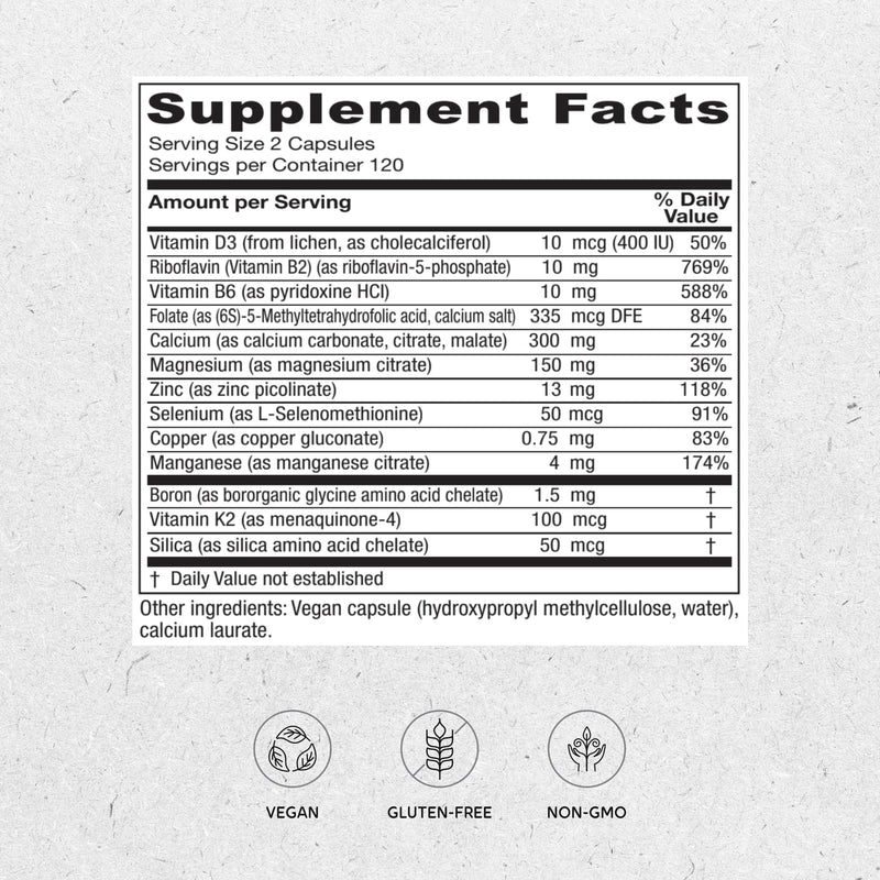 Vitanica, OsteoBlend, Bone Support, Vegan, 240 Capsules