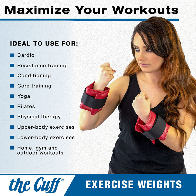 The Cuff Original Adjustable Ankle and Wrist Weight for Yoga, Dance, Running, Cardio, Aerobics, Toning, and Physical Therapy. 1.5 lb Single