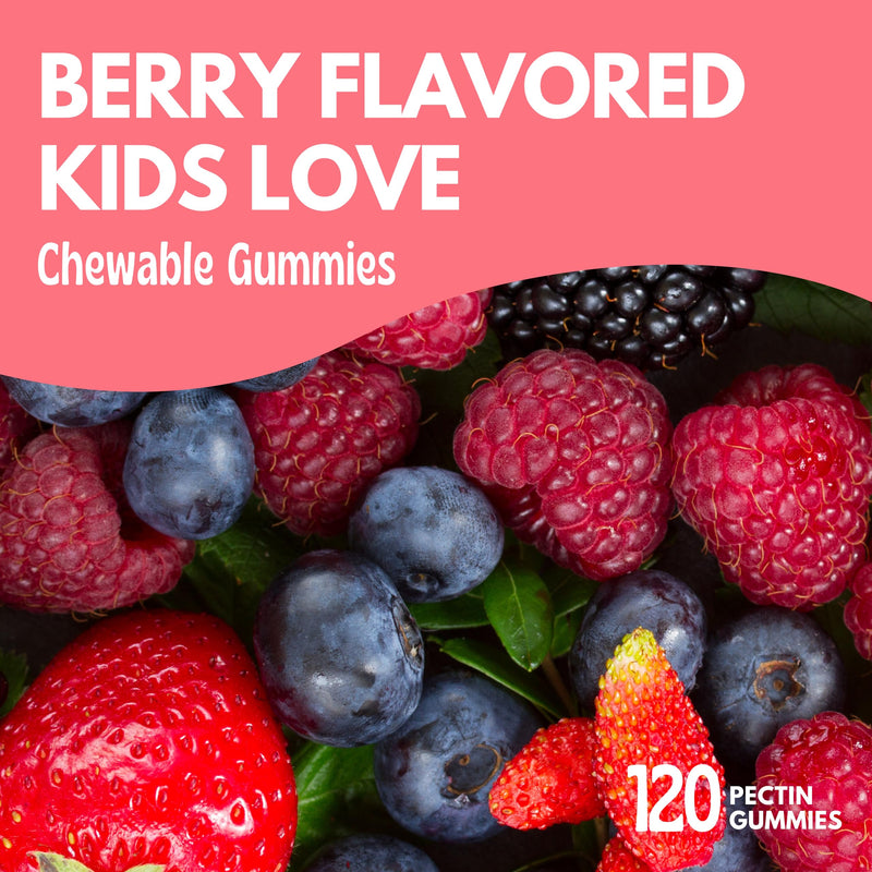 Viteey Kids Multivitamin Gummies with Probiotics - 8-1 Kids Vitamins Gummy | for Immune Health Support with Vitamin C, Echinacea, B12, B6, Zinc, Elderberry, Selenium - Vegan - Chewable Berry Flavored 120 Count (Pack of 1)