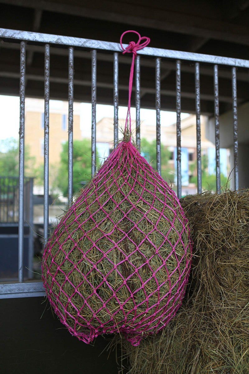 Classic Slow hay Feeder hay nets, 40" Length with 2" Holes, Horse Supplies hay Bags for Horses, Goat Feed… pack of 2 pcs Pink - BeesActive Australia